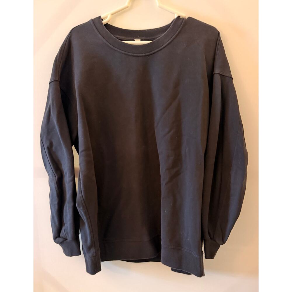 Lululemon Perfectly Oversized Crew Pullover Sweatshirt  Woman's Black Size 8